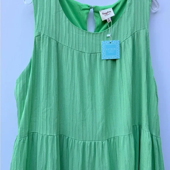 Hayden Emerald Green Tiered Maxi Flowy Sleeveless Summer Statement Dress 2XL - Picture 8 of 11